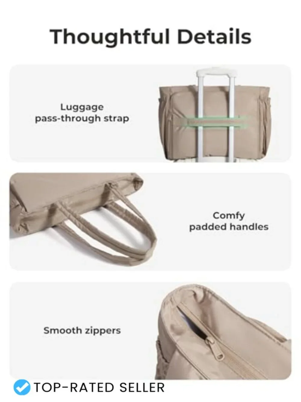 Quilted Puffy Tote Gym Bag with Yoga Mat Holder for Women